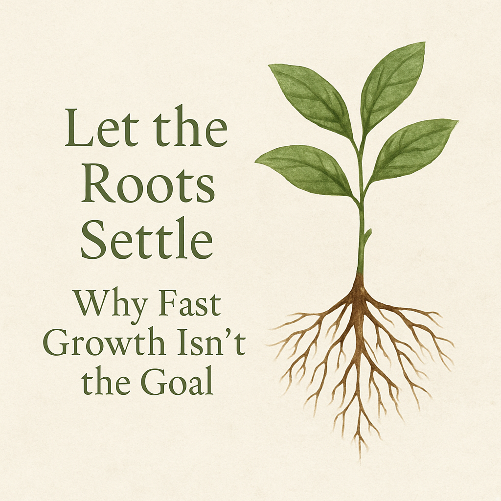 Let the Roots Settle: Why Fast Growth Isn’t the Goal
